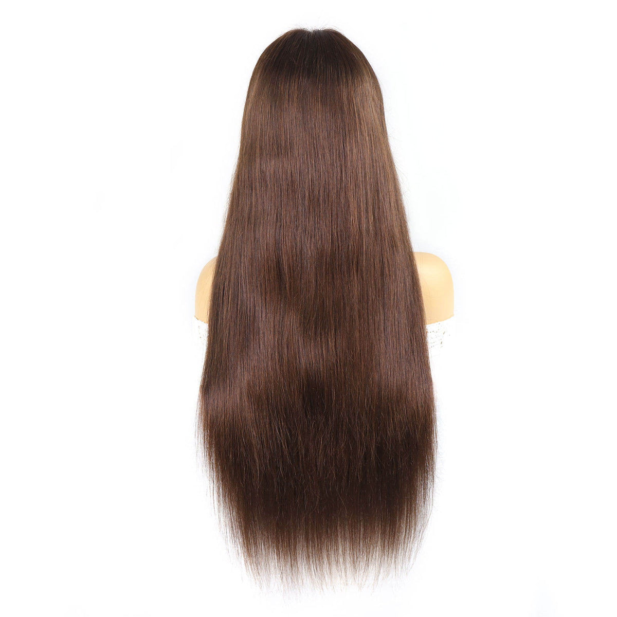 4x4 Lace Straight Human Hair Wig, Brown, Density
