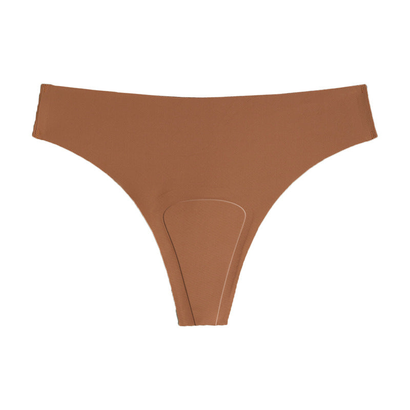Plus-size Ice-silk Seamless Womens Sports Yoga Panties