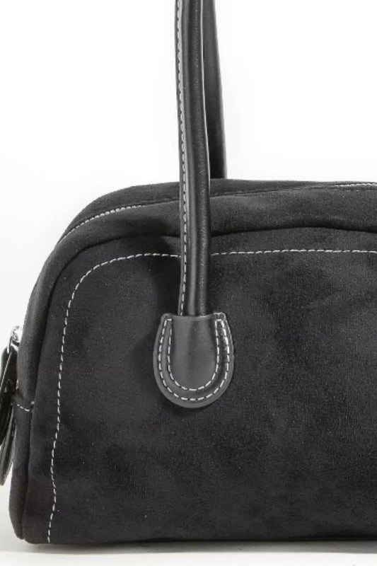 Fame Faux Suede Baguette Hand Bag