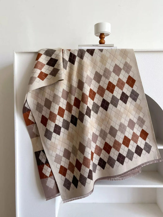 Diamond Pattern Warm Scarf