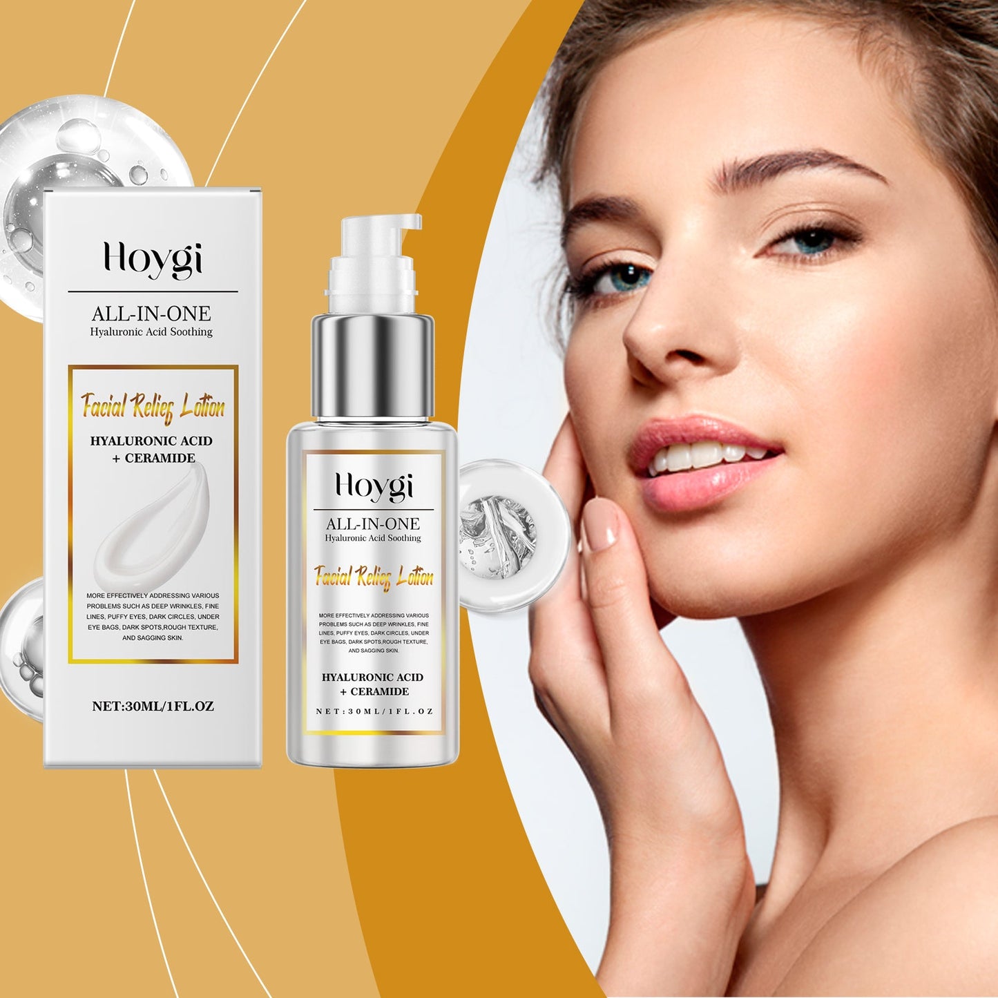 Hoygi Hyaluronic Acid Face Cream, Gently Moisturizes And Brightens Facial Skin