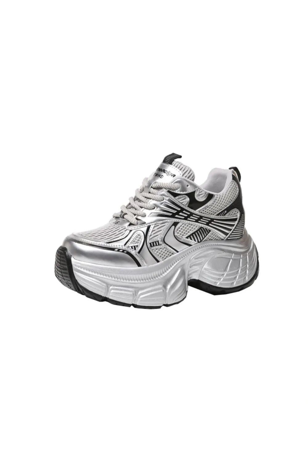 Lace Up Round Toe Platform Sneakers