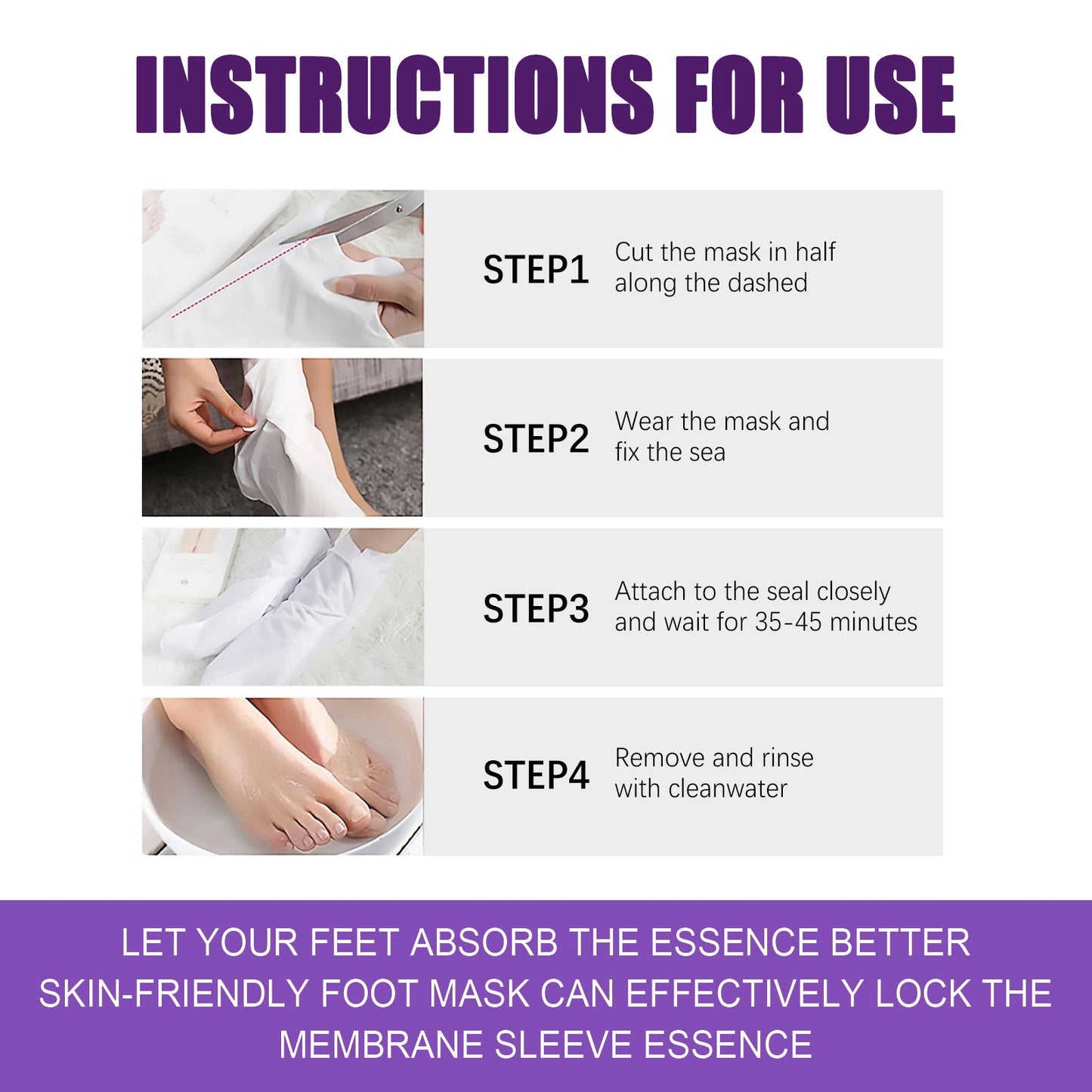EELHOE Ginger Foot Mask (Bag) Foot Moisturizing, Nourishing, Rejuvenating, Exfoliating, Removing Dead Skin, Dry And Cracked Skin Care Foot Mask