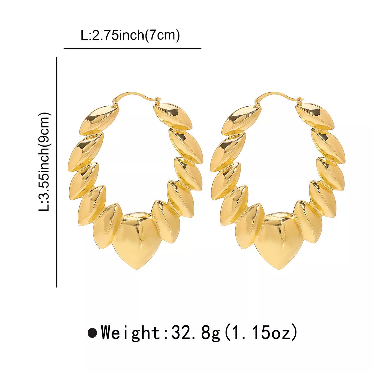 18K Gold-Plated Twisted Hoop Earrings