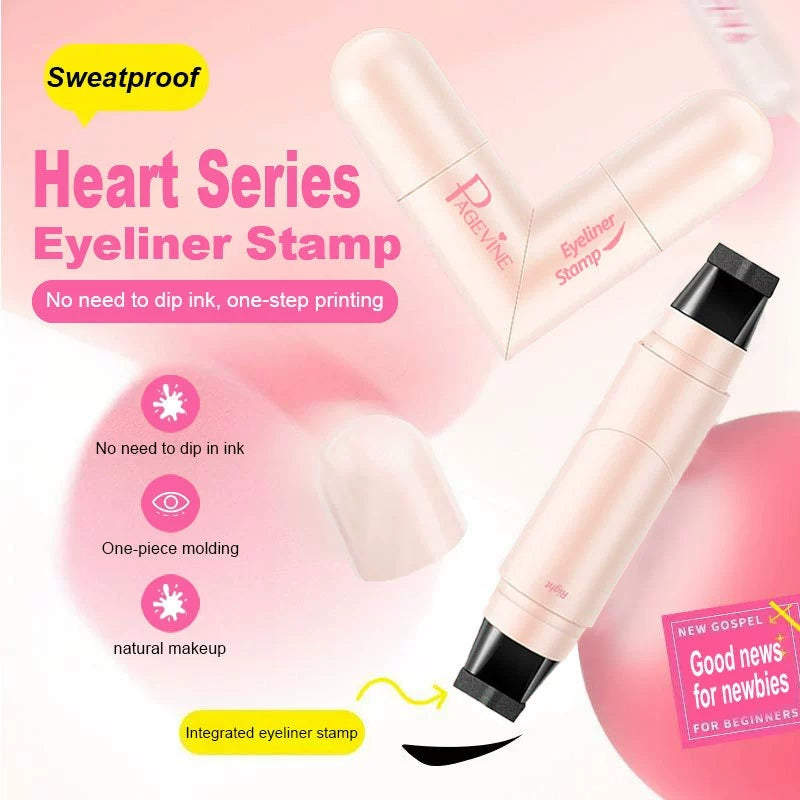 Waterproof Long-Lasting All-in-One Liquid Eyeliner, Double-Ended Stamp Eyeliner For Eye Makeup