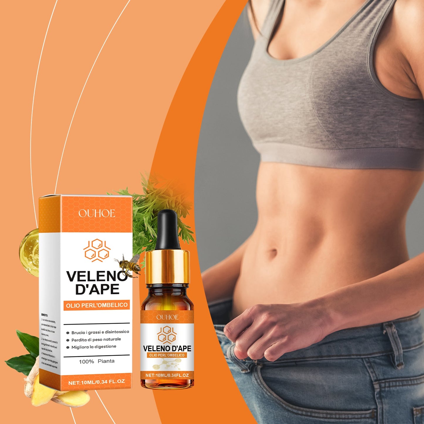 OUHOE Body Care Essential Oil Moisturizes, Firms And Improves Skin Elasticity And Natural Body Shape