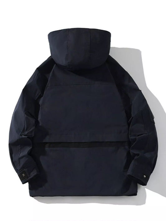 Men's Plus Size Zip Up Hooded Jacket