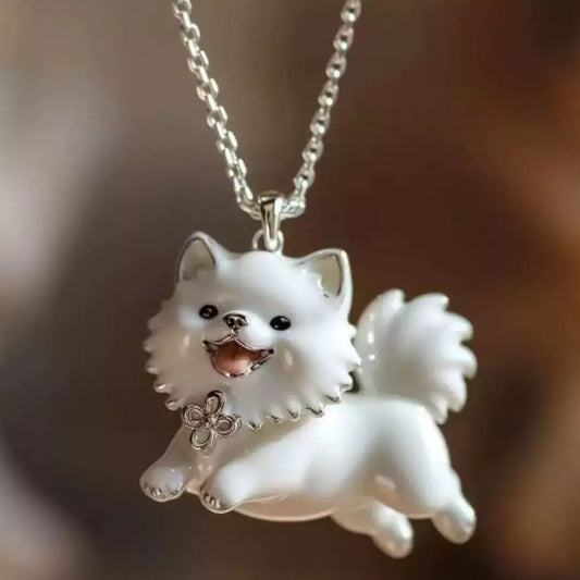 Pomeranian Dog Pendant Necklace