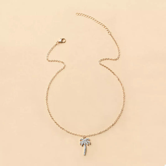 Palm Tree Pendant Necklace