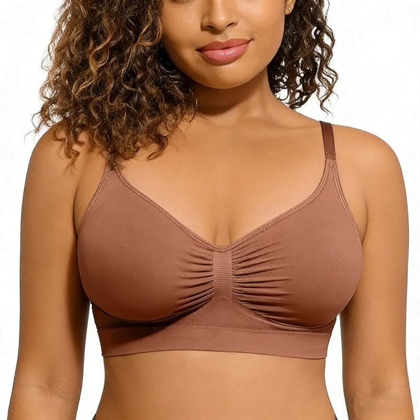 Women's Wireless Bra Comfort Up To 44DD No Padding No Underwire Unlined Cami Bra Seamless Sports Bra For Everyday Wear Breathable And Stretchy Springtok