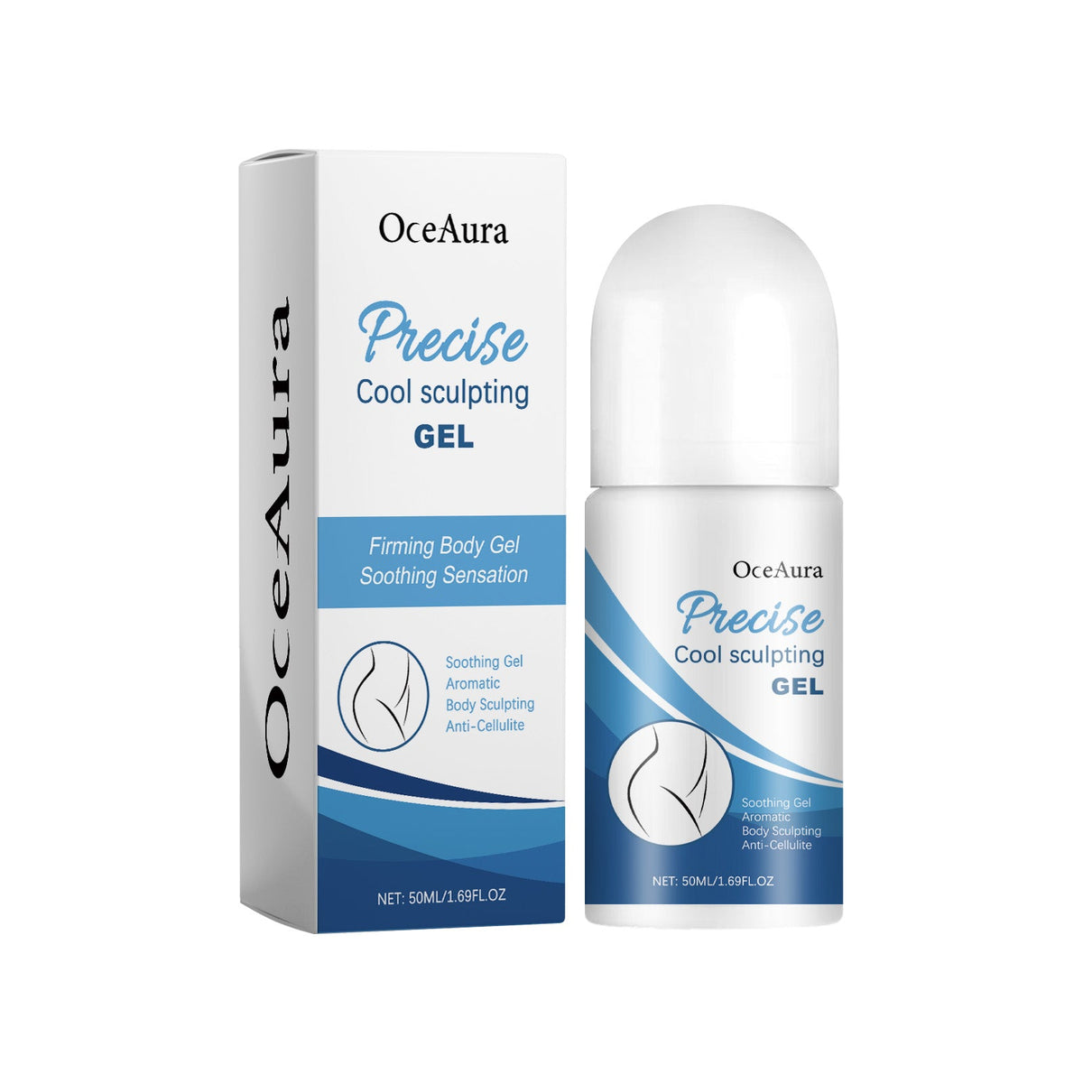 OceAura Precise Cool Sculpting Gel, Firming Thigh Muscles Abdominal Fat Shaping Slimming Body Care Ball