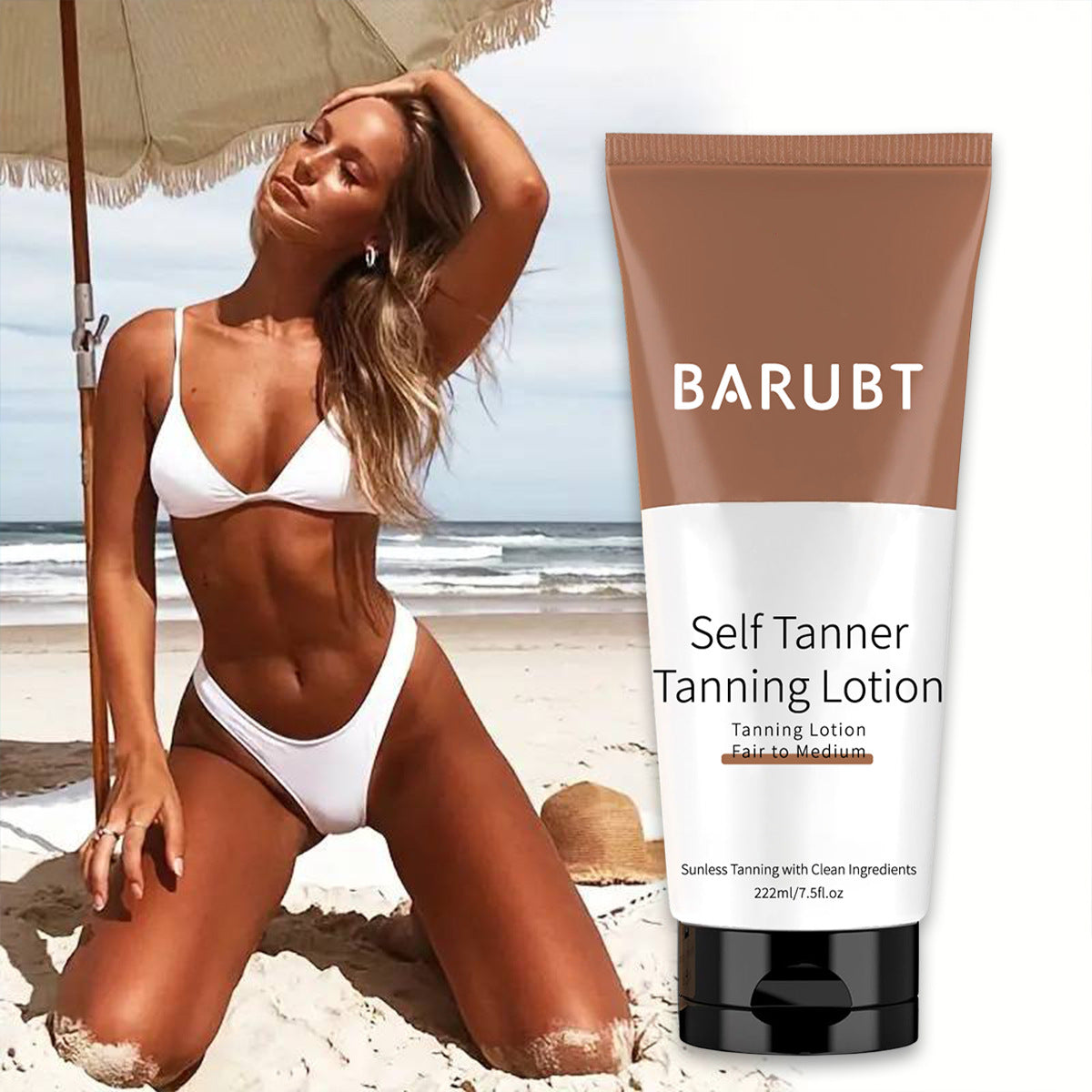 BARUBT Self Tanner Tanning Lotion 222ml, Sunless Tanning Body Lotion
