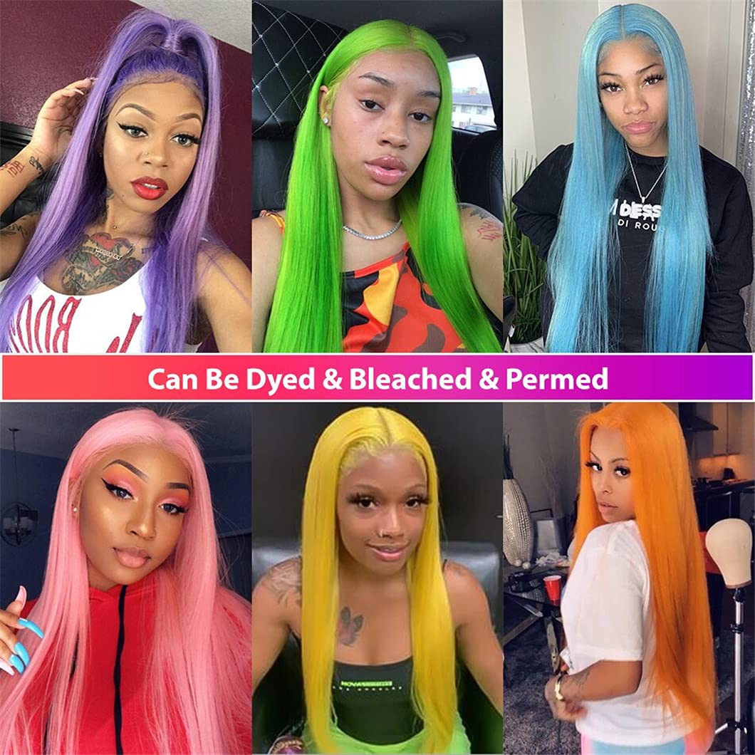 13x4 Lace Front Human Hair Wig 613 Straight Density