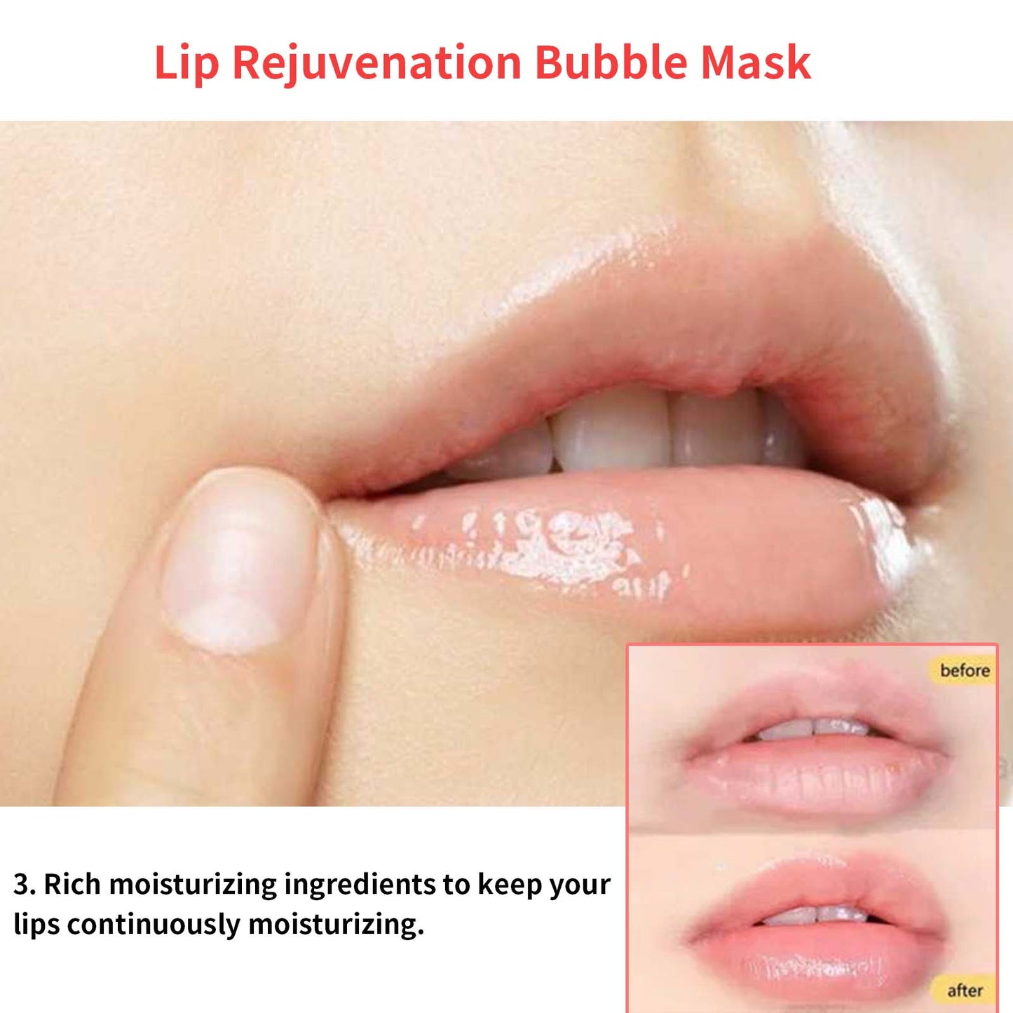 Hoygi Whitening Lip Line Bubble Lip Balm, Moisturizing And Hydrating Lip Mask Lip Care And Anti-Dryness