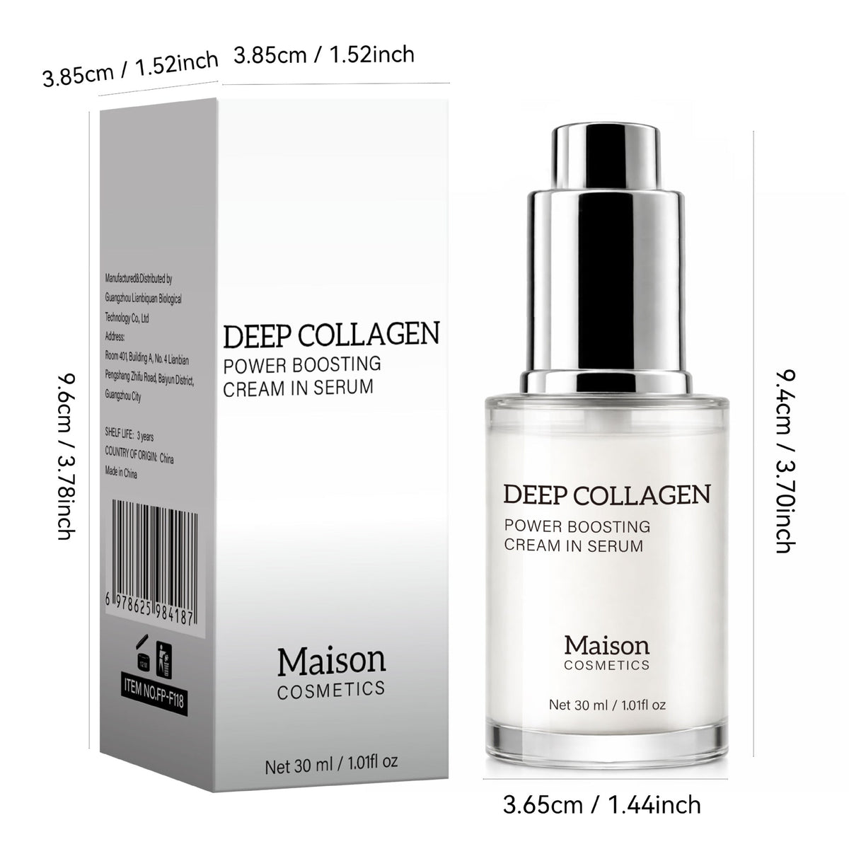 Deep Collagen Power Boosting Serum, Hydrating Anti Wrinkle Facial Serum, Skin Barrier Repair, Firming Moisturizing Face Cream Serum