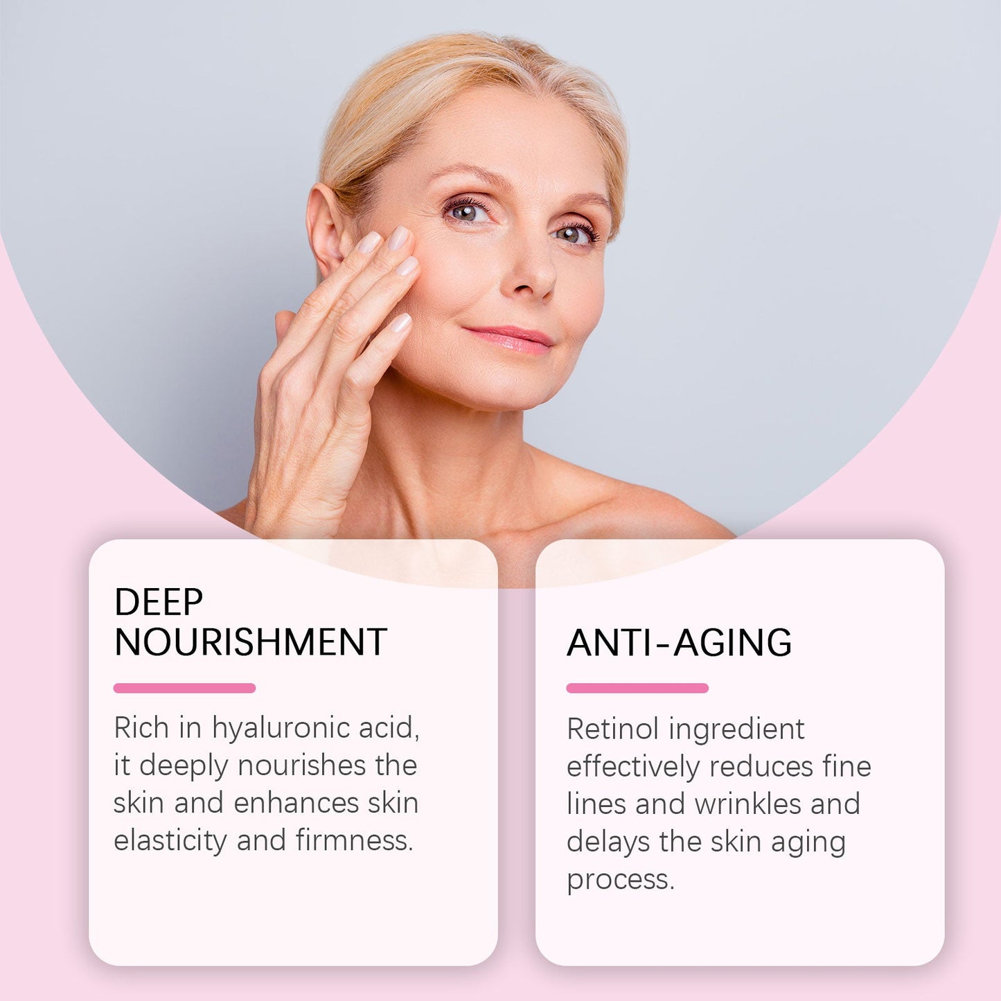 OUHOE Retinol Hydrating Serum, A Delicate And Moisturizing Face Anti-Wrinkle Serum With Retinol Vitamin C