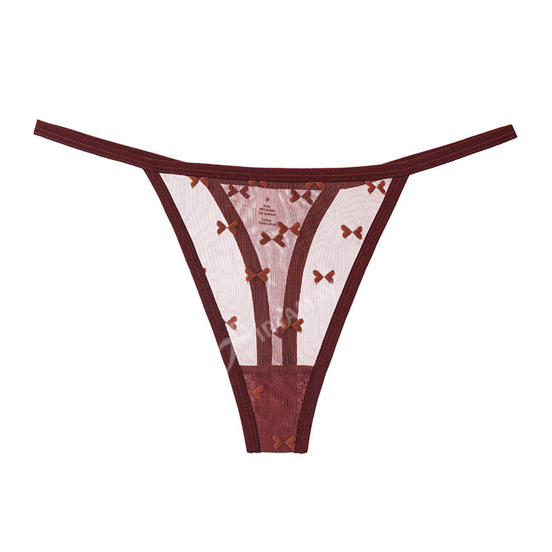 Sexy Hollow Lace Thong Low-rise Panties