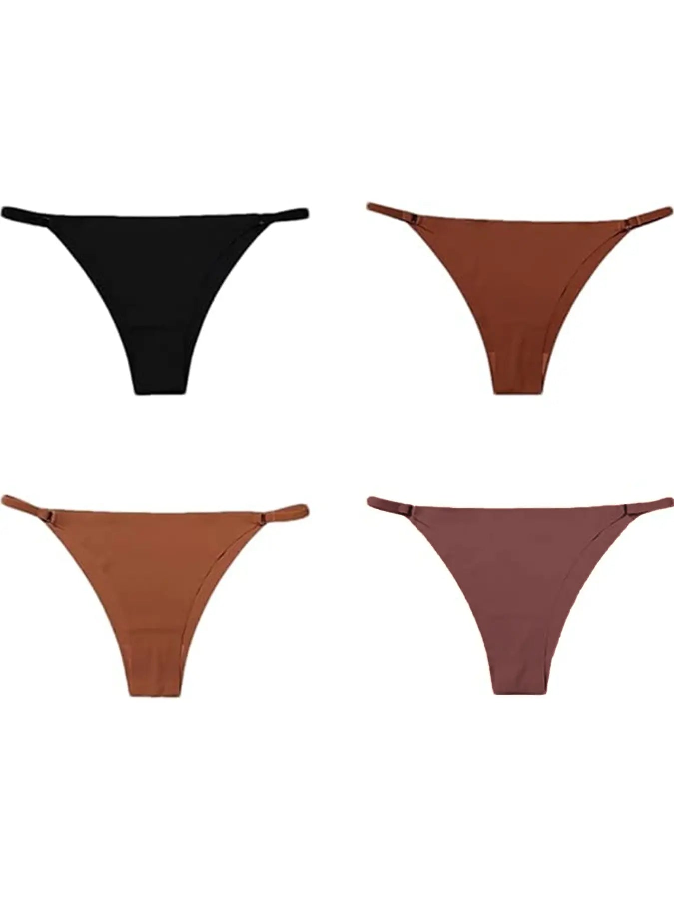 Seamless One-piece Low Waist Panties Women's Cotton Crotch Underwear