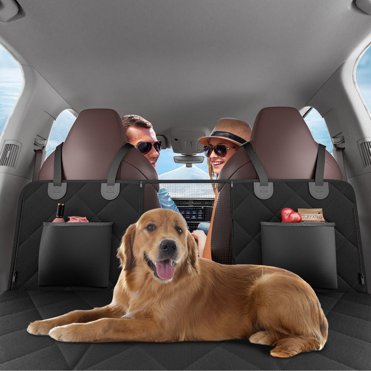VEVOR 53 X 24.8 In Dog Car Seat Cover For Back Seat Waterproof 600D For Cars