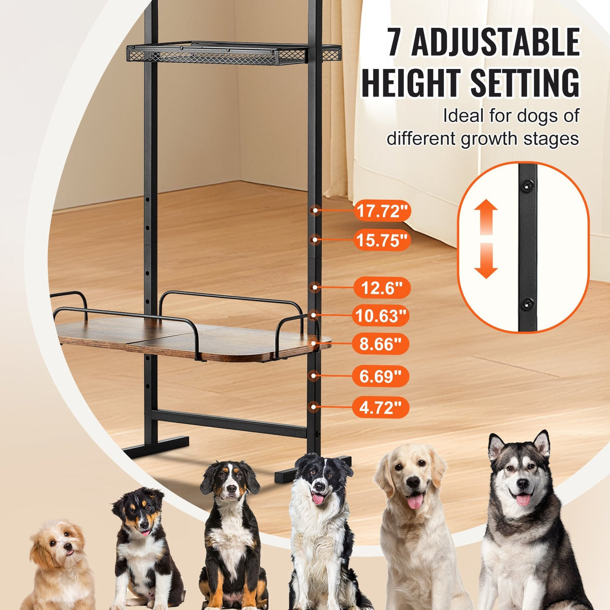 Pet Feeding Station With Storage Dog Food Toy Organizer Raised Dog Bowls