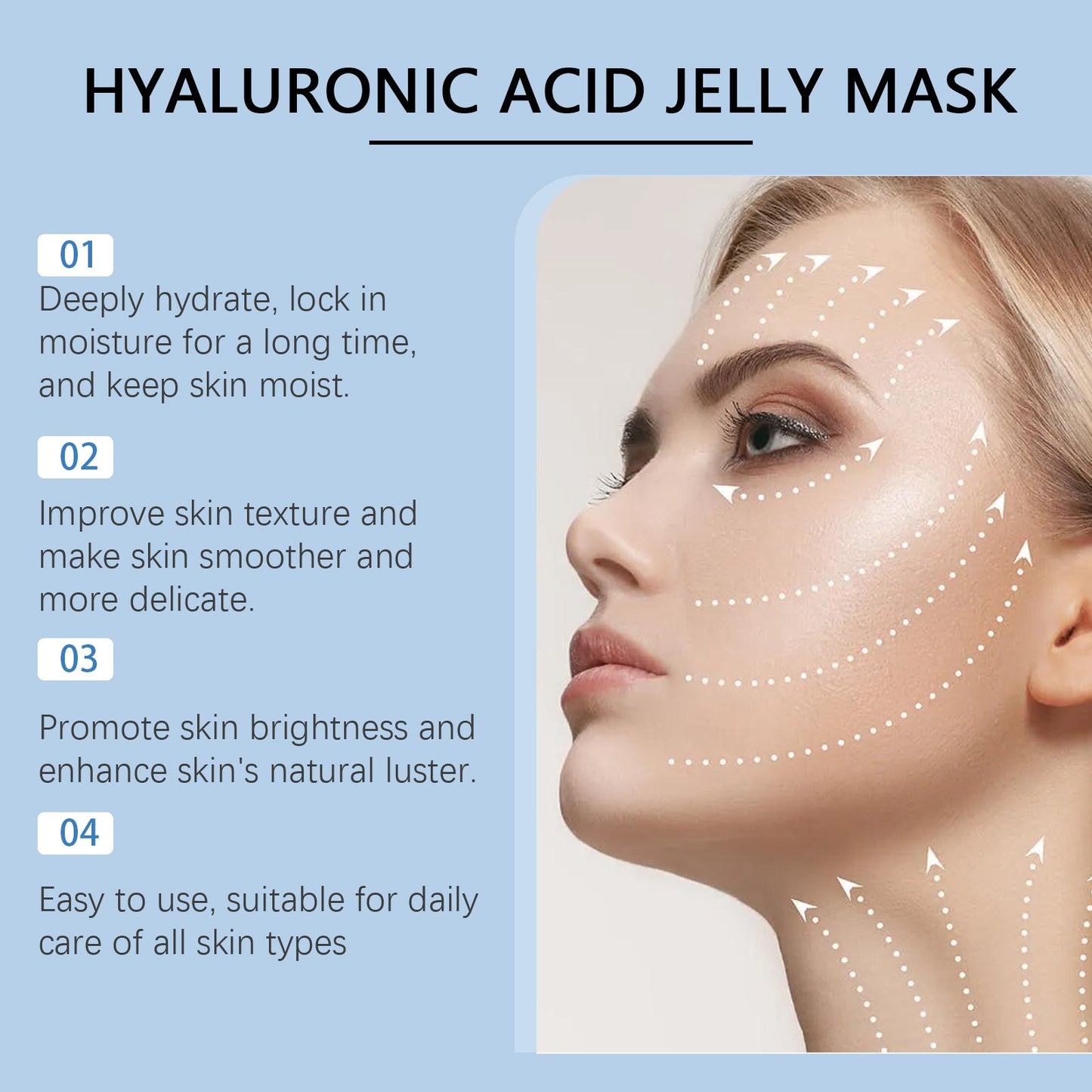 Hoygi Hydrating Mask With Hyaluronic Acid Powder Hydrating And Brightening Facial Mask With Moisturizing And Hydrating Maintenance