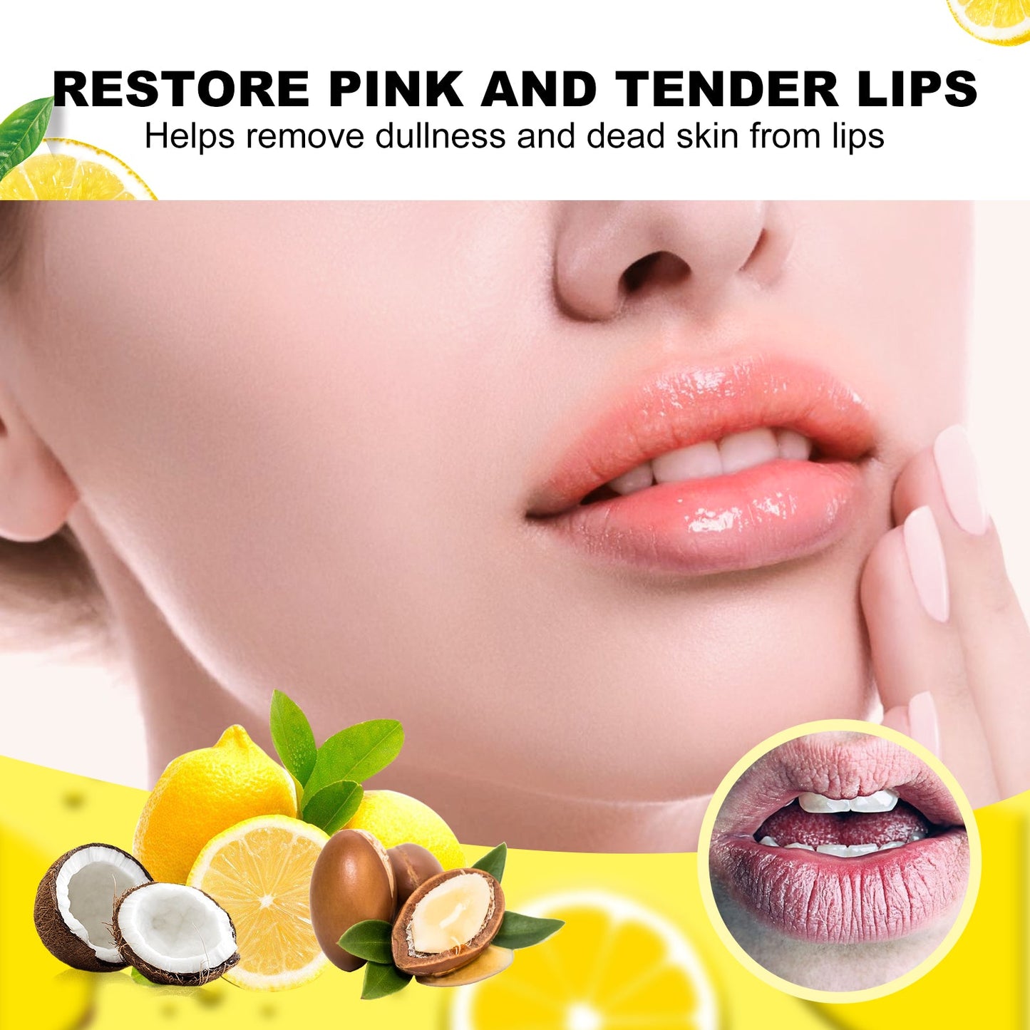 West&Month Lip Scrub, Fade Lip Lines Repair Dead Lip Skin, Prevent Dry And Crack Moisturizing Lip Balm