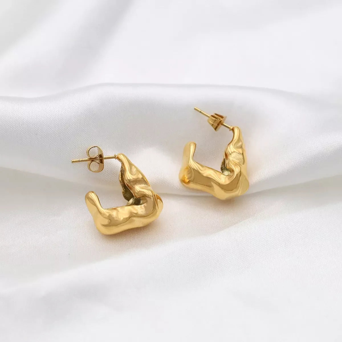 18K Gold-Plated Stud Earrings