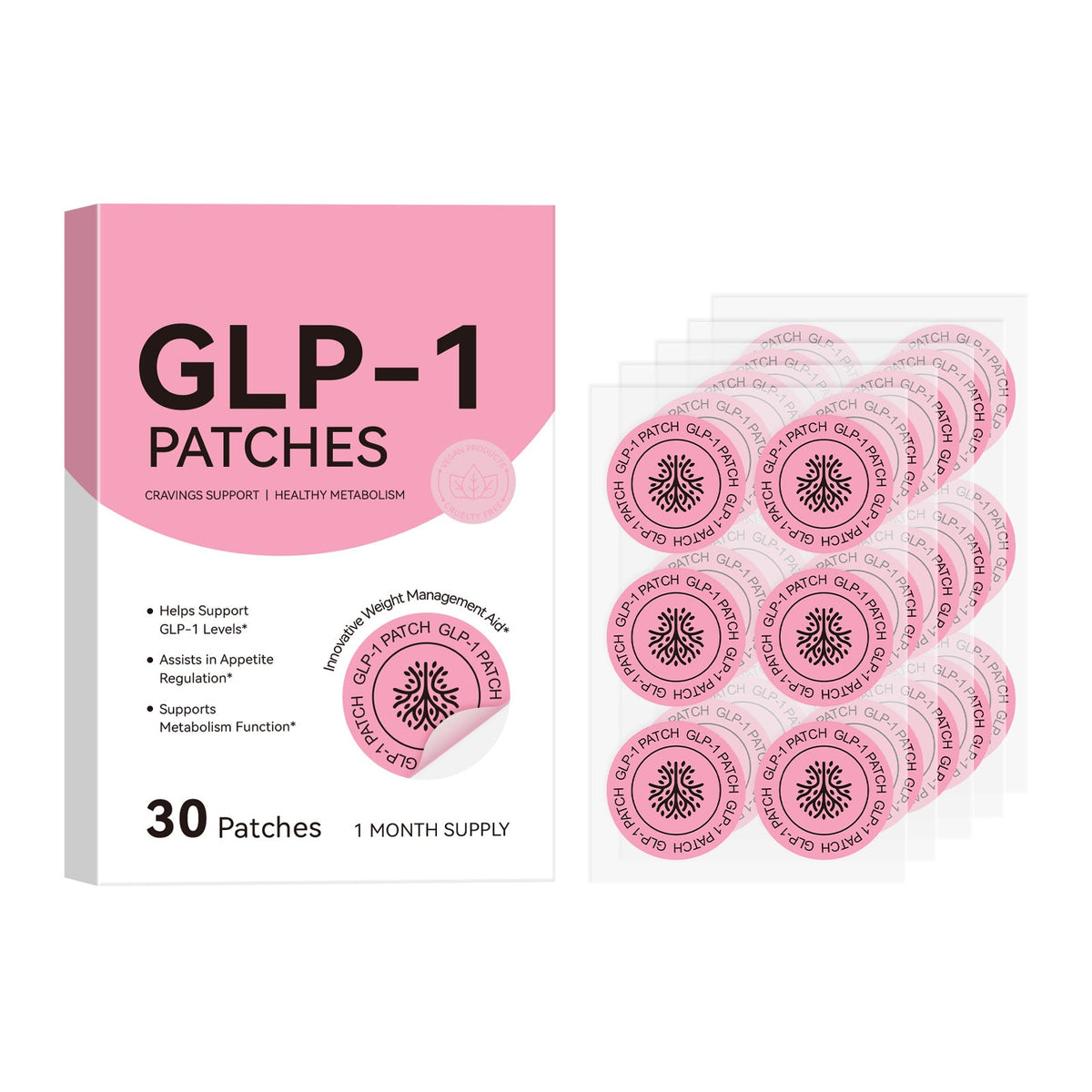 Body Care Patches 30 Pieces GLP Patches For Healthy Shape Support