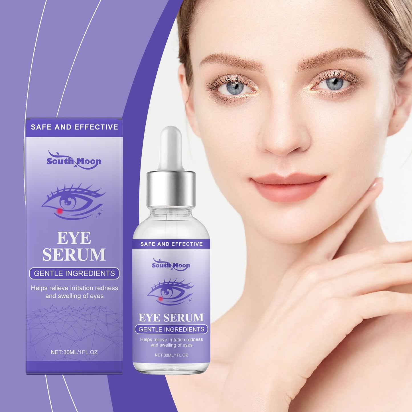 South Moon Eye Soothing Serum, Moisturizes Tender Skin, Soothes And Improves Eye Condition