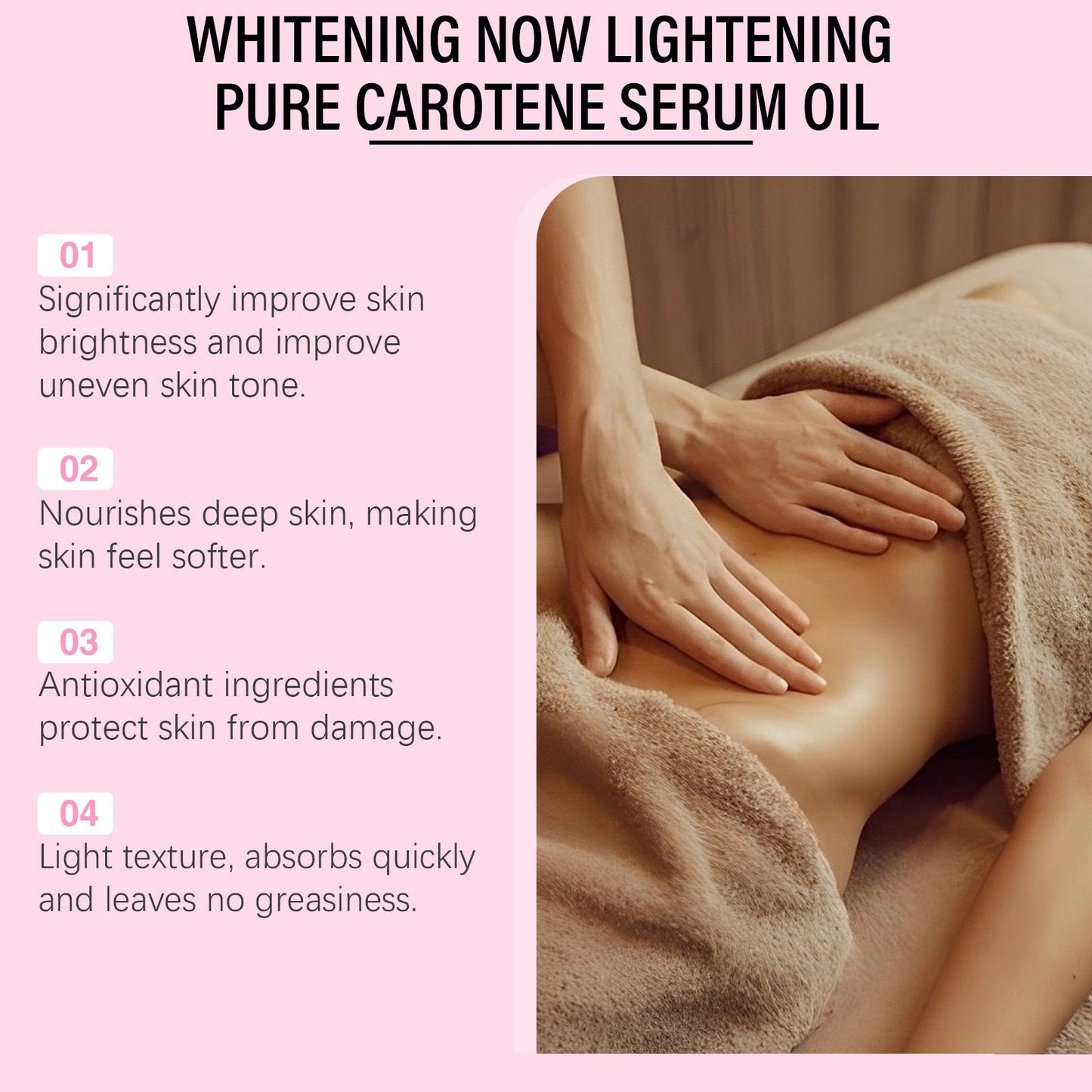 Ouhoe Carotene Whitening Essential Oil Brightens Skin, Hydrates, Moisturizes And Anti-Wrinkle Skin Care Essential Oil