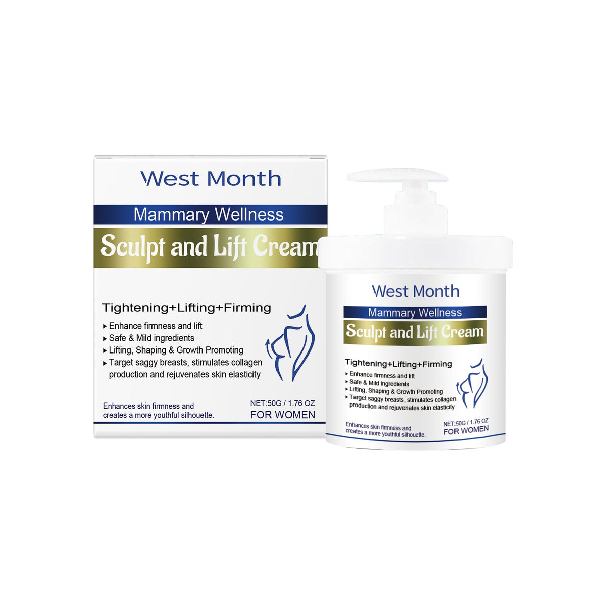 West&Month Breast Care Cream Breast Hydrating And Lifting Gentle Lifting Elastic Massage Cream