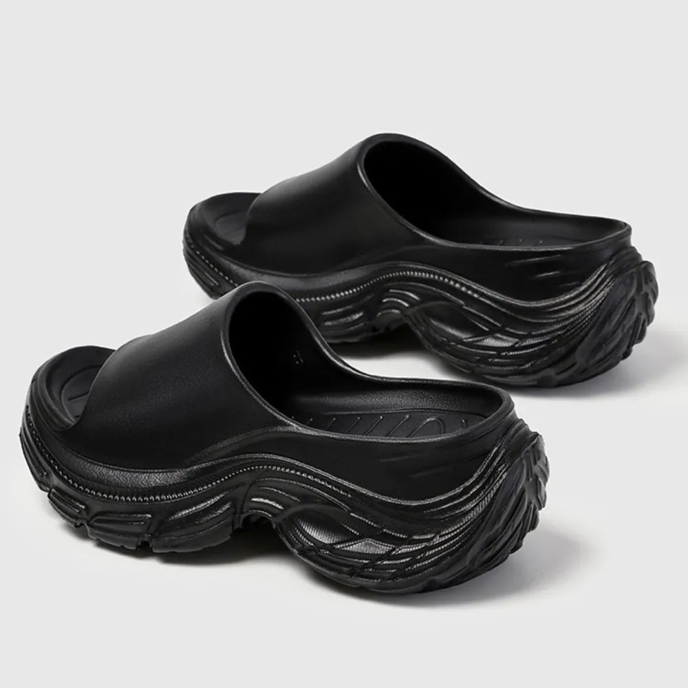Open Toe Platform Slippers