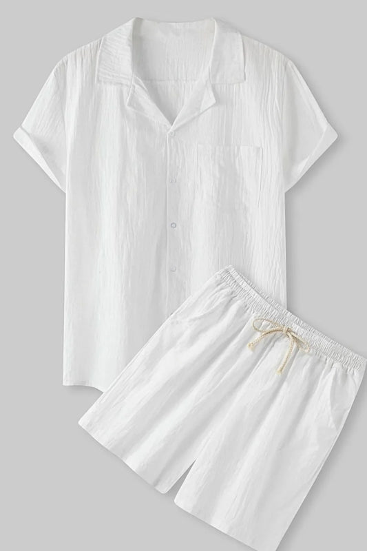 Men's Short Sleeve Shirt and Shorts Set