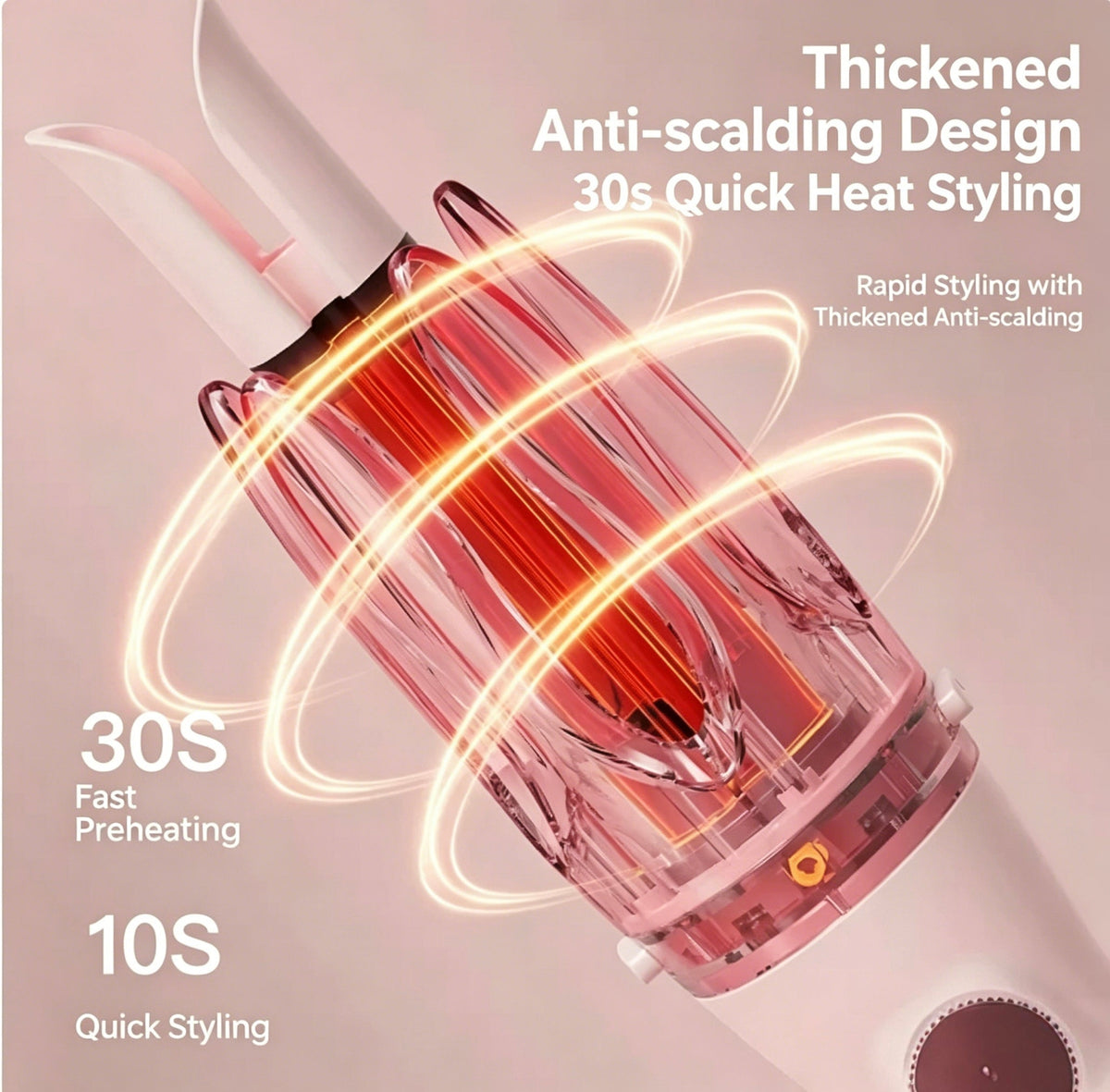 3-in-1 Hair Curler, Curling & Straightening 2-in-1, Long-Lasting Styling Tool