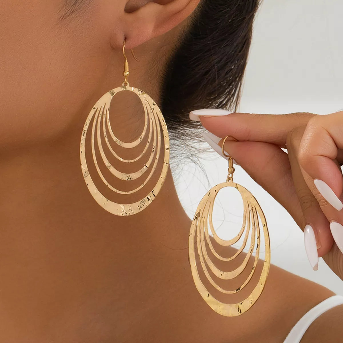 18K Gold-Plated Layered Hoop Earrings