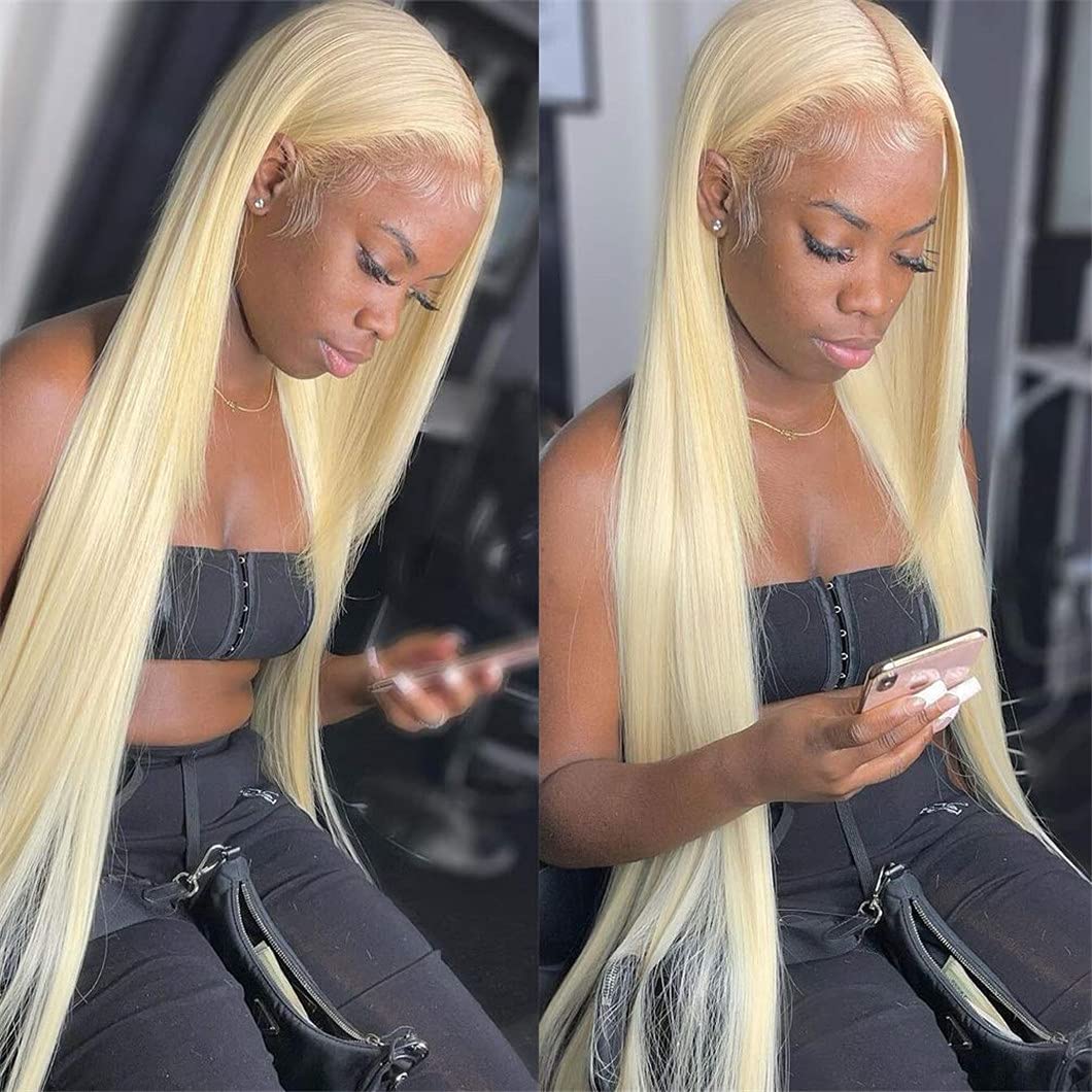 13x4 Lace Front Human Hair Wig 613 Straight Density