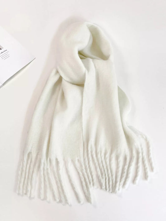 Fringe Hem Soft Winter Scarf