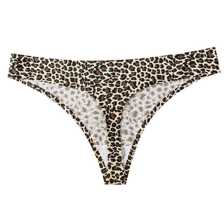 Printed Breathable One Piece Low Waist Thong Women