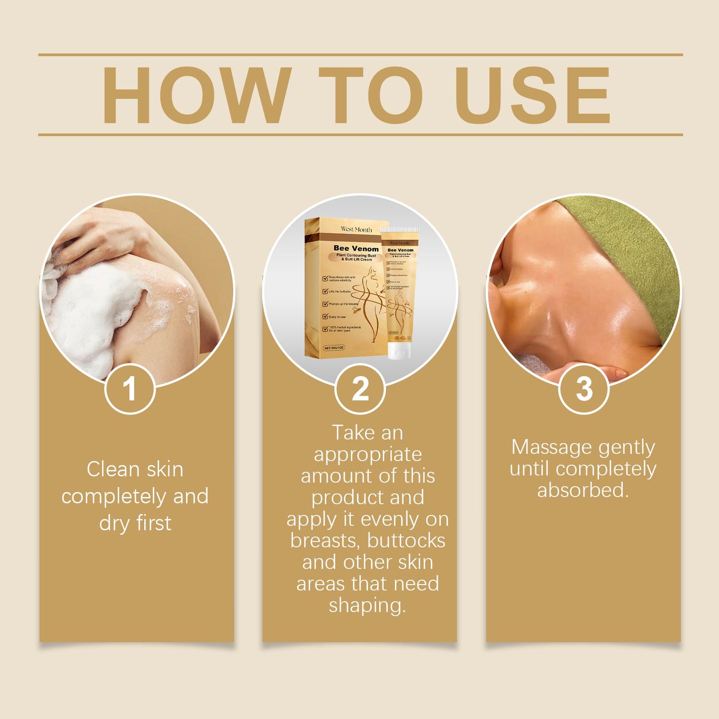 West&Month Breast Care Cream Firming And Moisturizing Breast Skin Body Care Massage Cream