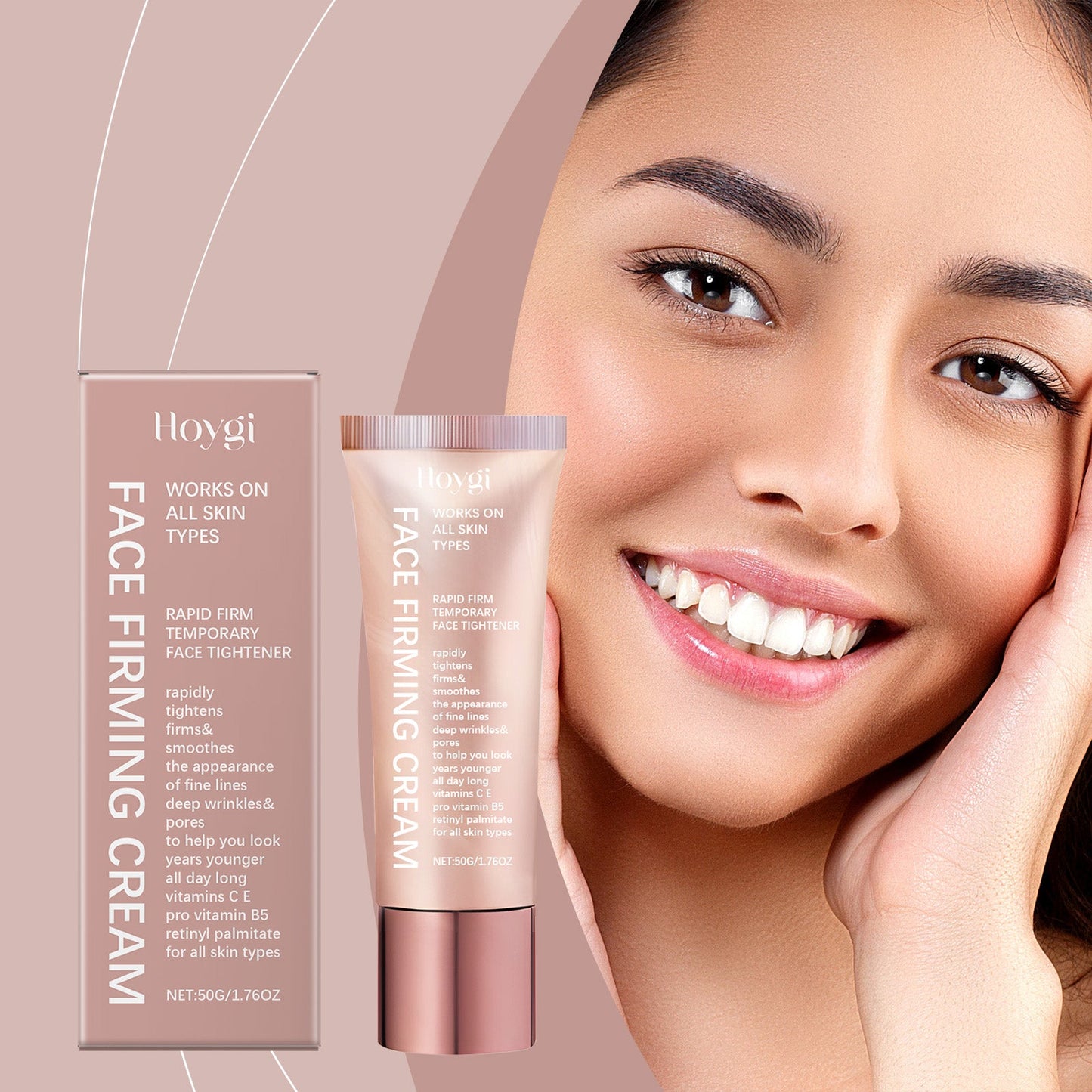 Hoygi Firming Cream, Gentle Moisturizing Moisturizing Facial Skin Daily Skin Care Massage Hydrating Treatment Cream