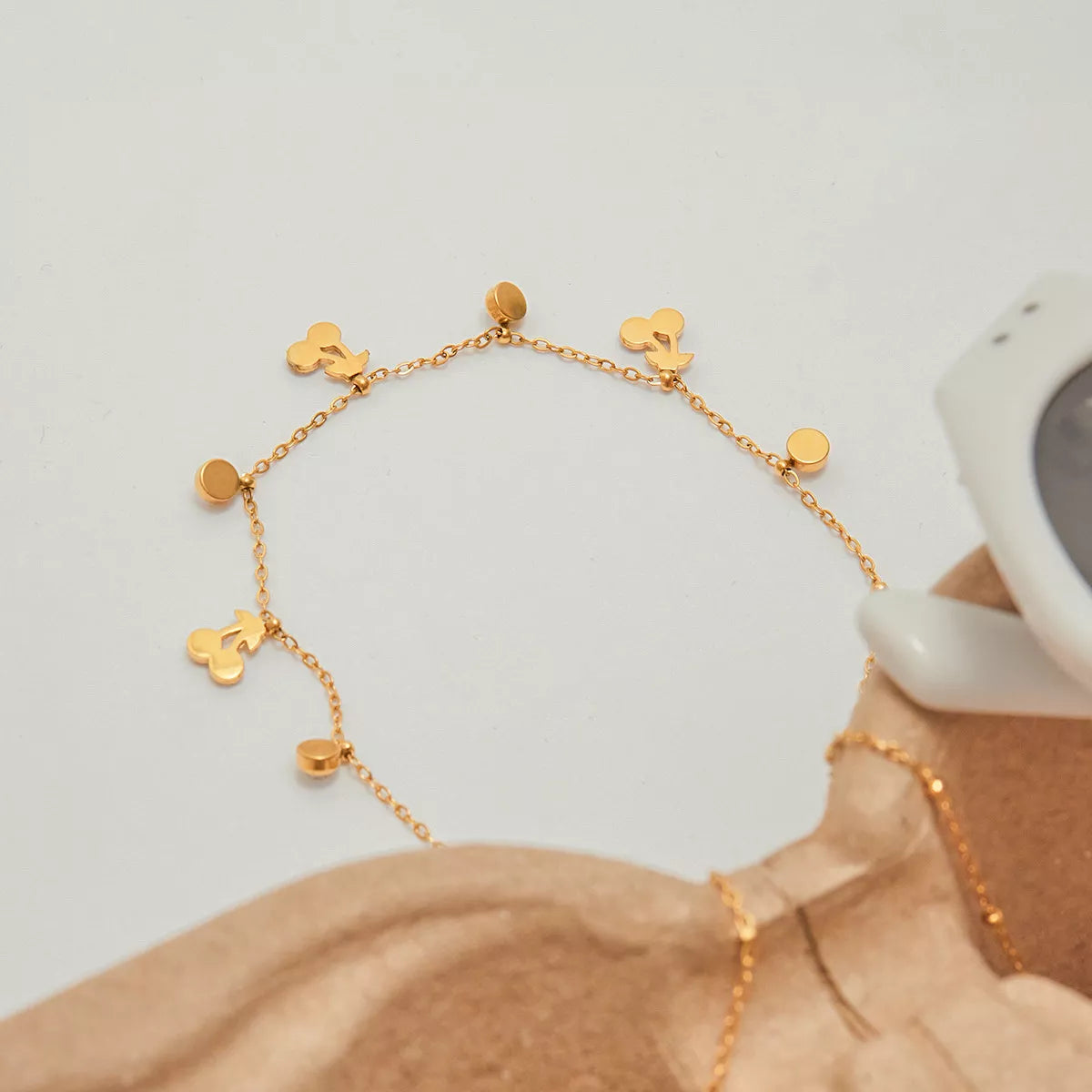 18K Gold-Plated Zircon Cherry Necklace