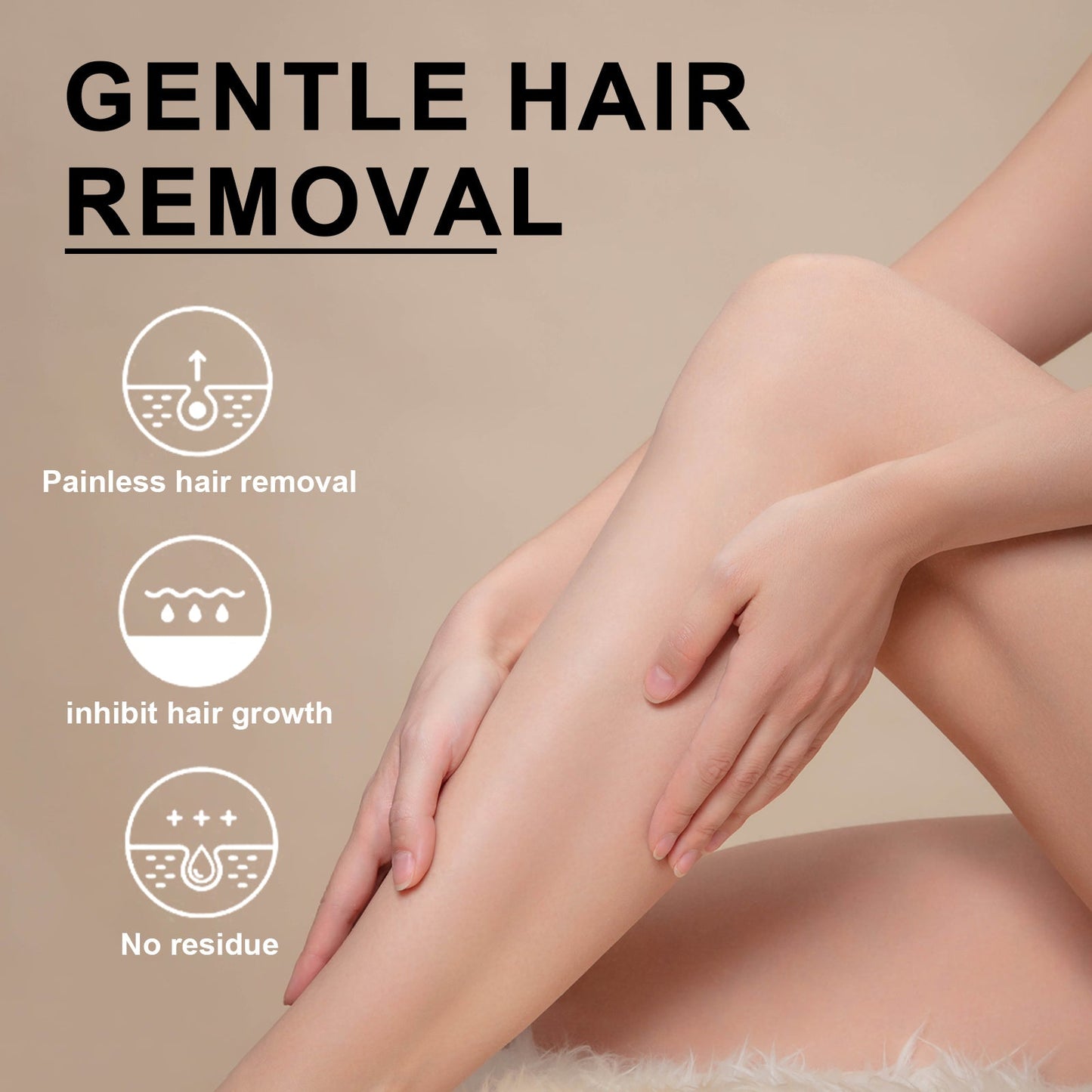 OceAura Hair Removal Body Butter, Gentle Hair Removal Non-Irritating Underarm Leg Hair Hand Hair Deep Cleansing Hair Removal Cream For Skin
