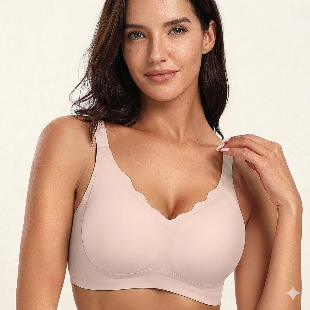 Jelly Bras For Women No Underwire With Support - S-2XL Seamless Bralettes Everyday Comfort Tshirt Padded Bra