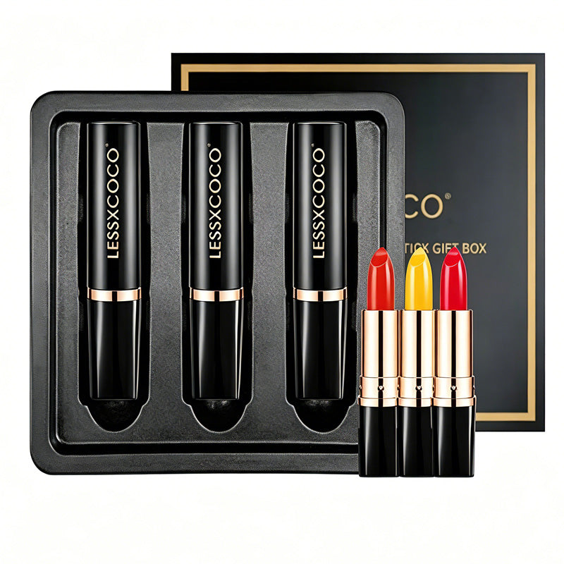 3PCS Color Changing Lipstick Set, Temperature & PH Sensitive, Long Lasting Moisturizing Lip Balm Gift Box For Women