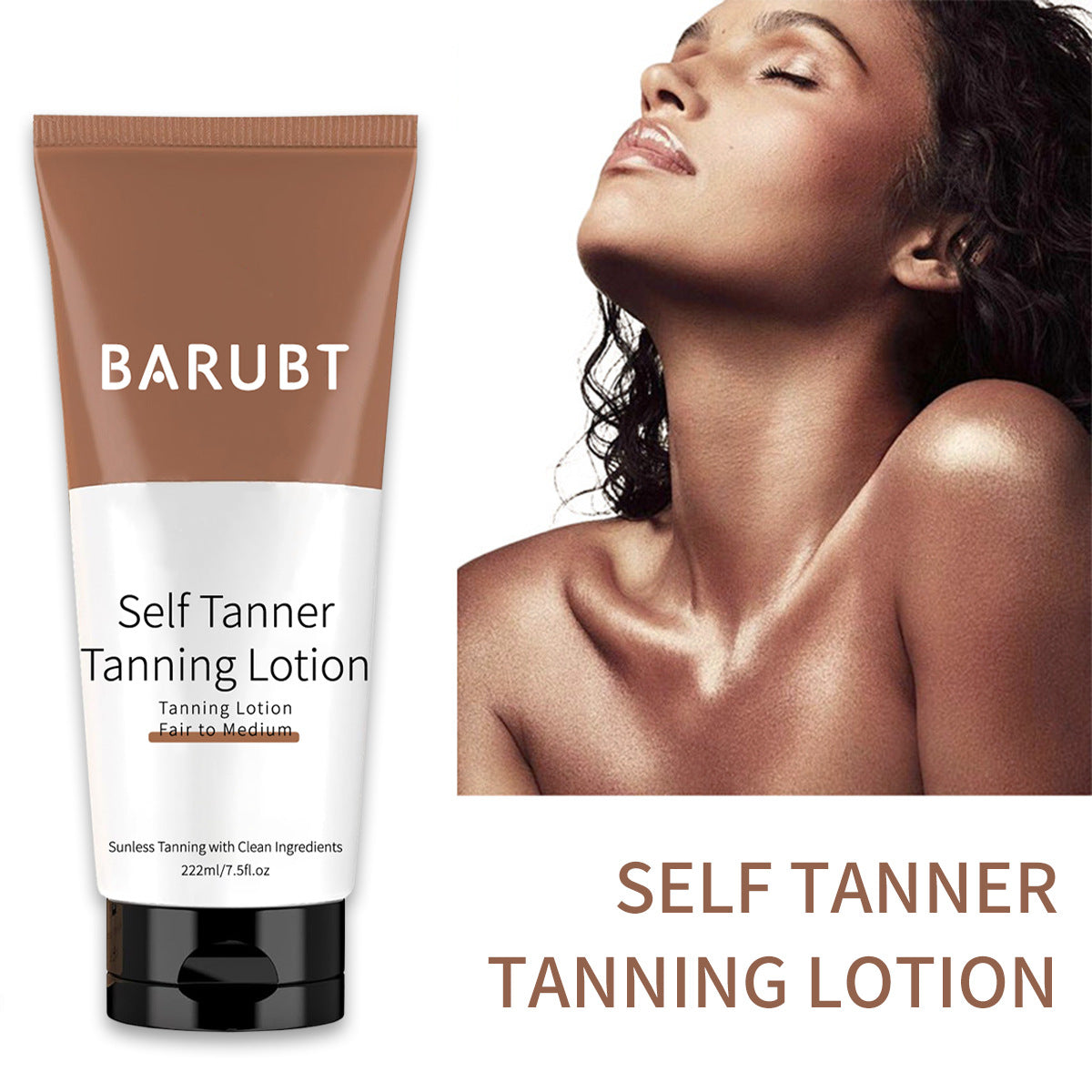 BARUBT Self Tanner Tanning Lotion 222ml, Sunless Tanning Body Lotion