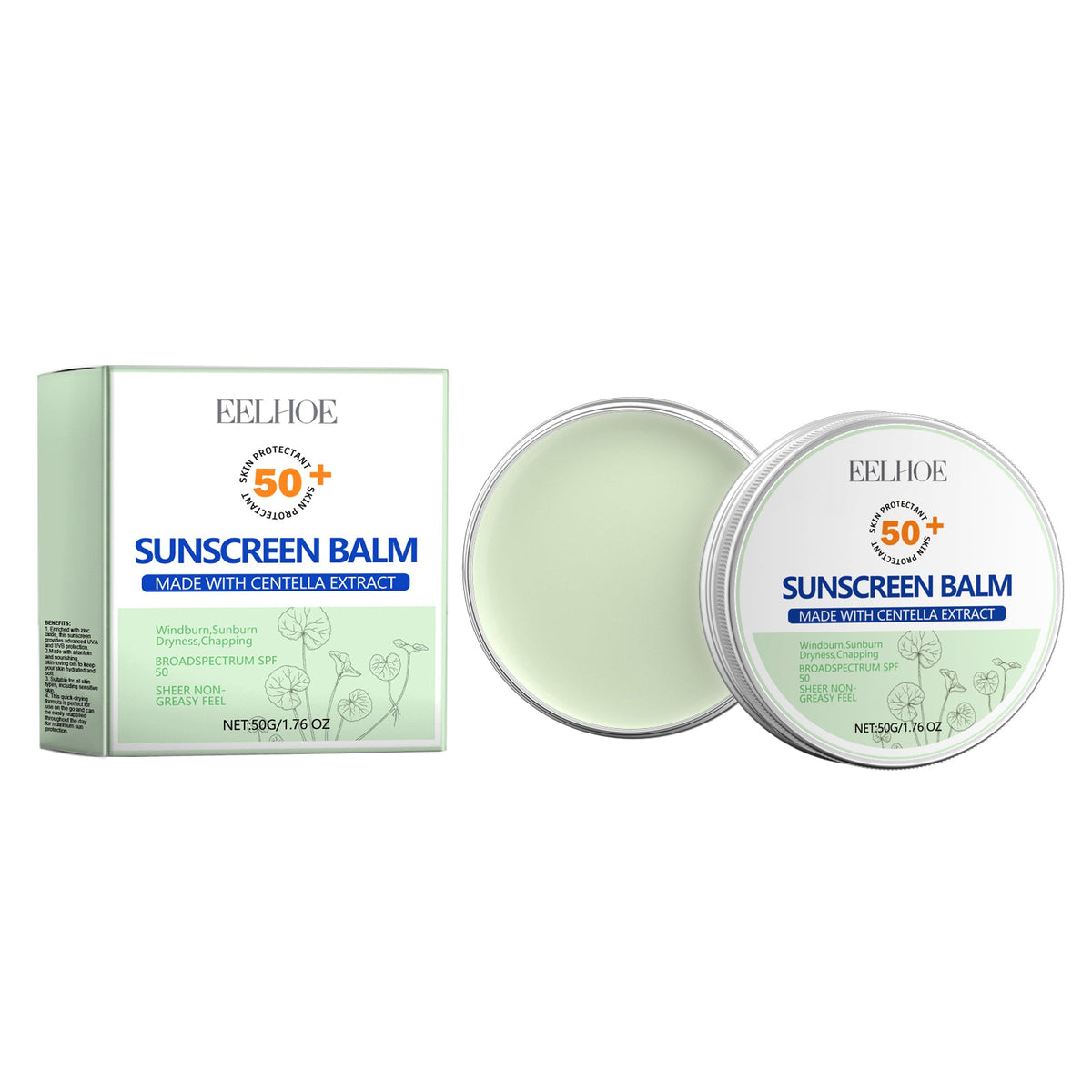 Eelhoe Centella Protective Cream Summer Uv Isolation Refreshing Non-Sticky Moisturizing Protective Cream
