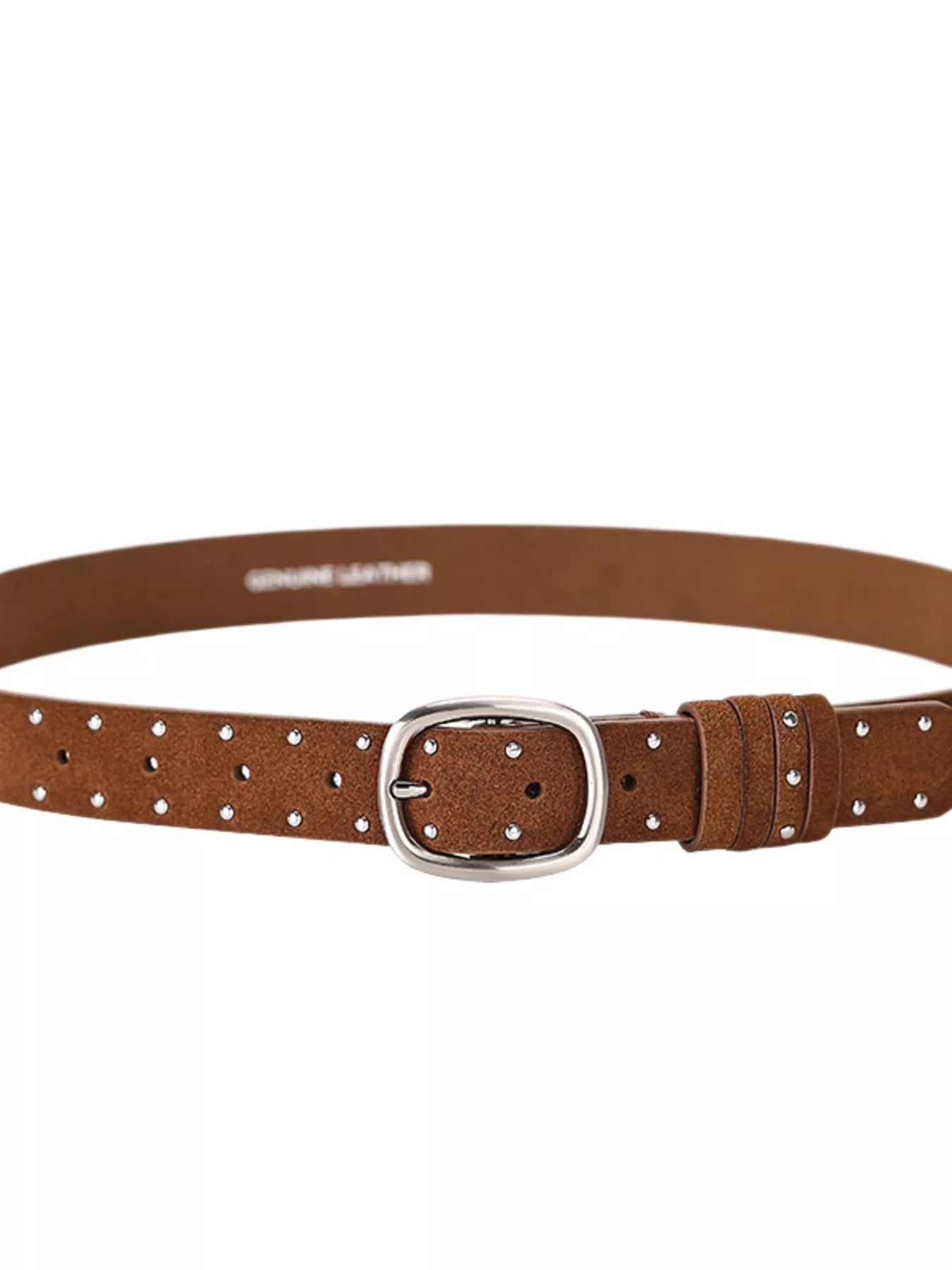 Studded Silver Buckle Belt
