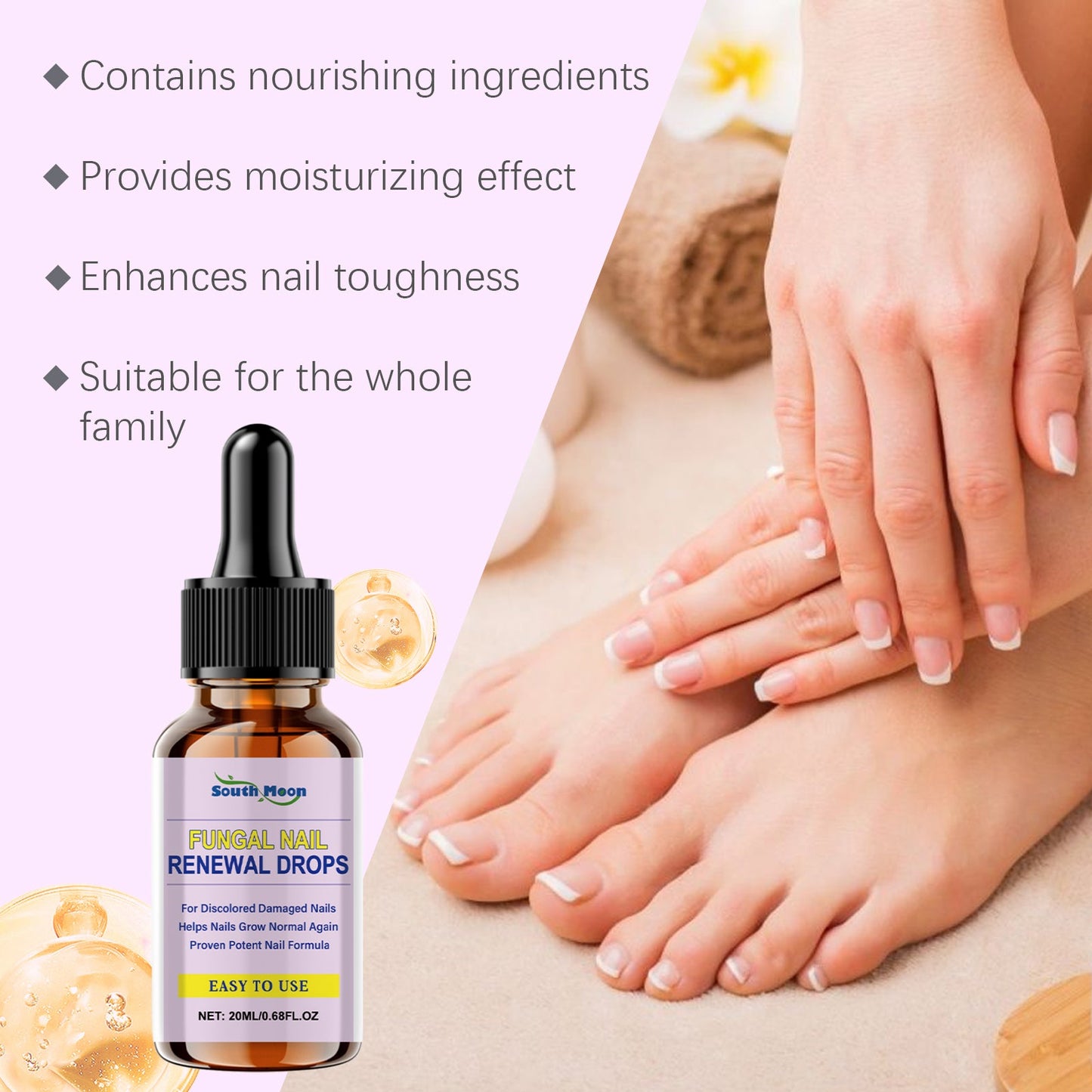 South Moon Nail Care Lotion, Moisturizing And Moisturizing Nails Daily Care Cleansing Lotion