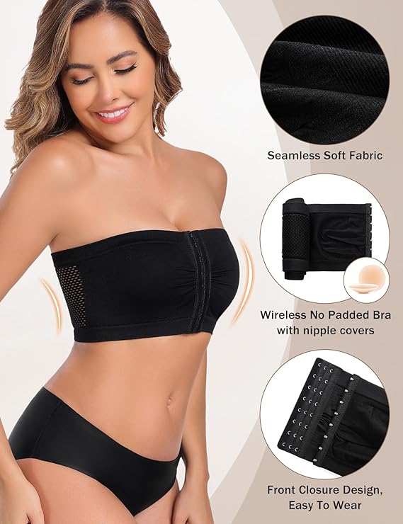 Women's Strapless Front Closure Bra