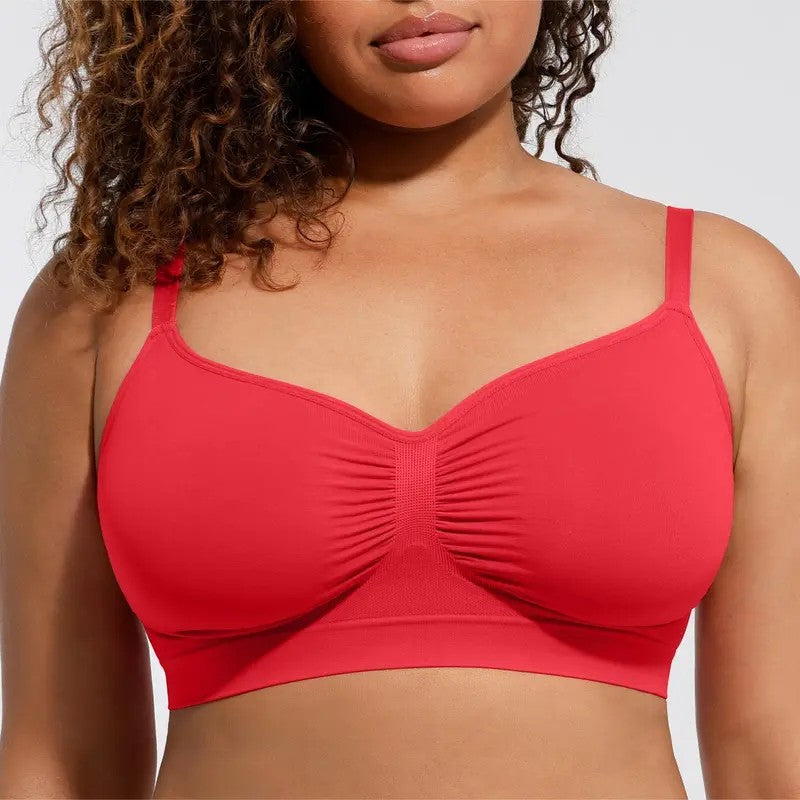 Women's Wireless Bra Comfort Up To 44DD No Padding No Underwire Unlined Cami Bra Seamless Sports Bra For Everyday Wear Breathable And Stretchy Springtok